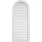 Ekena Millwork Round Top Surface Mount PVC Gable Vent: Functional, w/ 2"W x 1-1/2"P Brickmould Frame, 18"W x 42"H GVPRT18X4202SF - alternate 1